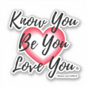 Zelfliefhebbend Inspirerend weet je dat je van je  Sticker (Voorkant)