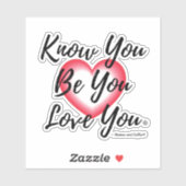 Zelfliefhebbend Inspirerend weet je dat je van je  Sticker (Vel)