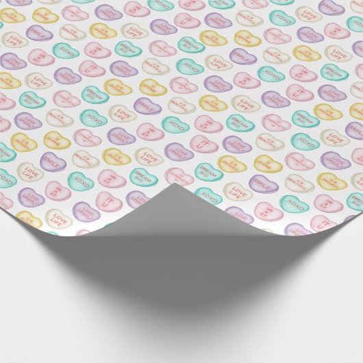 Zelfliefhebbend Snoep — wit omslagpapier Cadeaupapier (Hoek)