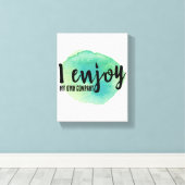 zelfliefhebbers gezegden voor zelfverzorging canvas afdruk (Insitu (Houten vloer))