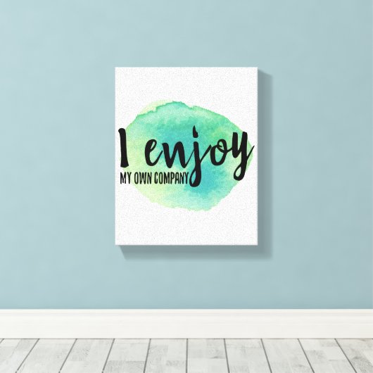 zelfliefhebbers gezegden voor zelfverzorging canvas afdruk (Insitu (Houten vloer))