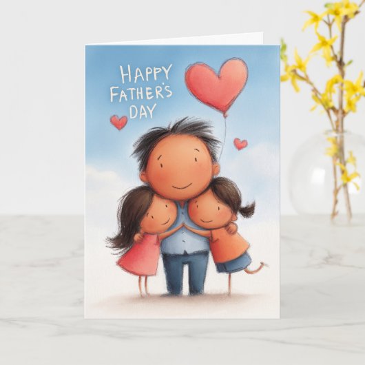 Zelfloze Liefde Vaderdag Kaart (Gele Bloem)
