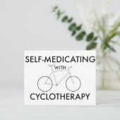 Zelfmedicatie met cyclotherapie briefkaart (Staand voorkant)