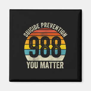 Zelfmoord 788 Shirt Zelfmoordpreventie 988 Y Magneet