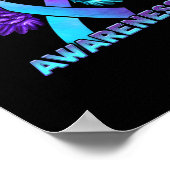 Zelfmoord Awareness Wings And Ribbon Suicide Preve Poster (Hoek)