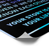 Zelfmoord Bewustmakingspreventie Semicolon Mental  Poster (Hoek)