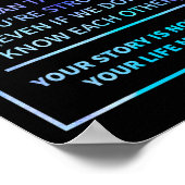 Zelfmoord Bewustmakingspreventie Semicolon Mental  Poster (Hoek)