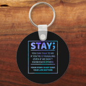 Zelfmoord Bewustmakingspreventie Semicolon Mental Sleutelhanger (Voorkant)