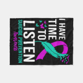 Zelfmoord bewustzijn lint geestelijke gezondheid z fleece deken (Voorkant (Horizontaal))