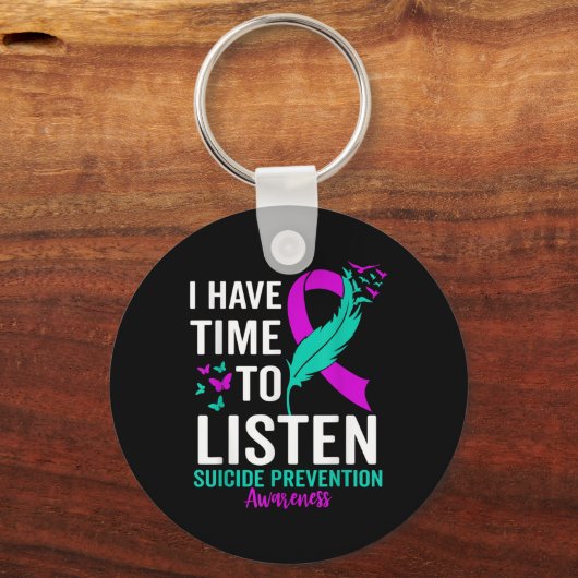 Zelfmoord bewustzijn lint geestelijke gezondheid z sleutelhanger (Voorkant)