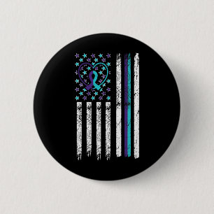 Zelfmoord bewustzijn vlag Angst Geestelijke Gezond Ronde Button 5,7 Cm