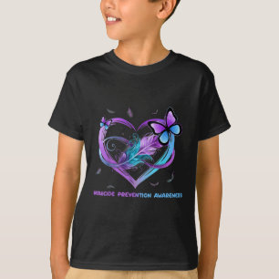 Zelfmoord bewustzijn vleugels engel lint, zelfmoor t-shirt