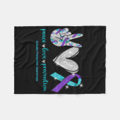 Zelfmoord Bewustzijn Vrede Liefde Preventie 1 Fleece Deken (Voorkant (Horizontaal))