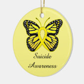 Zelfmoord Boterfly Awareness Ribbon Keramisch Ornament (Links)