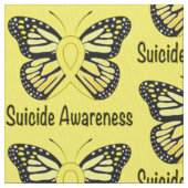 Zelfmoord Boterfly Awareness Ribbon Stof (Close Up)