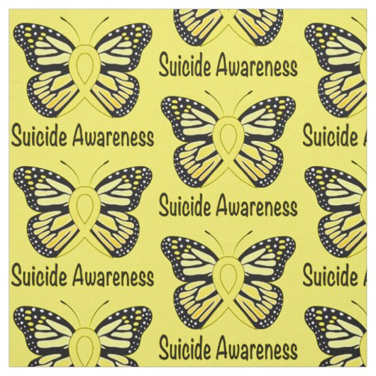 Zelfmoord Boterfly Awareness Ribbon Stof (Swatch)