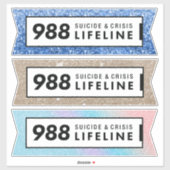 Zelfmoord crisislijn 988 sticker (Vel)