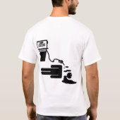 Zelfmoord door olie. t-shirt (Achterkant)