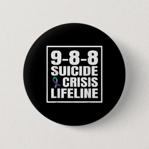 Zelfmoord en crisispreventie als levensbedreigende ronde button 5,7 cm
