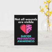 Zelfmoord geeft de pijn aan iemand anders. Zelfmoo Kaart (Gele Bloem)