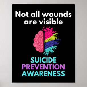 Zelfmoord geeft pijn aan een ander. Zelfmoord Poster