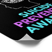 Zelfmoord geeft pijn aan een ander. Zelfmoord Poster (Hoek)