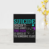 Zelfmoord neemt de pijnstiller niet weg kaart (Gele Bloem)