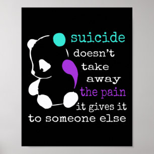 Zelfmoord Pijn Semicolon Gift Suicide Prevention A Poster