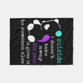 Zelfmoord Pijn Semicolon Suicide Prevention Awaren Fleece Deken (Voorkant (Horizontaal))