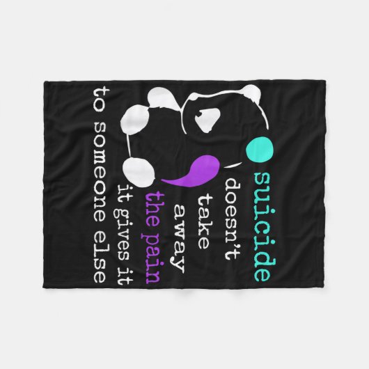 Zelfmoord Pijn Semicolon Suicide Prevention Awaren Fleece Deken (Voorkant (Horizontaal))