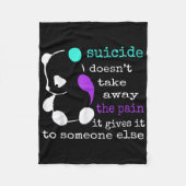 Zelfmoord Pijn Semicolon Suicide Prevention Awaren Fleece Deken (Voorkant)