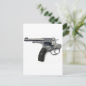 Zelfmoord pistool briefkaart (Staand voorkant)