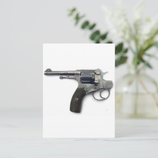 Zelfmoord pistool briefkaart (Staand voorkant)