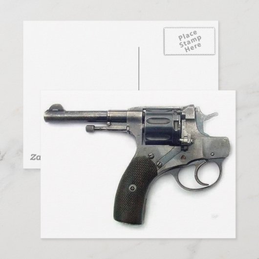 Zelfmoord pistool briefkaart (Voorkant / Achterkant)