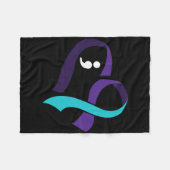 Zelfmoord Preventie Hartslag Semicolon Mental Heal Fleece Deken (Voorkant (Horizontaal))