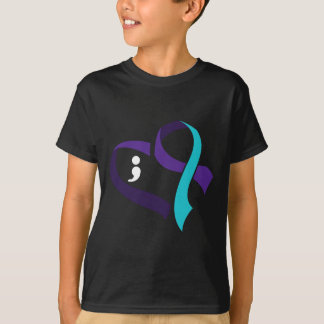 Zelfmoord Preventie Hartslag Semicolon Mental Heal T-shirt