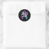 Zelfmoord Semicolon Six Gift Ronde Sticker (Tas)