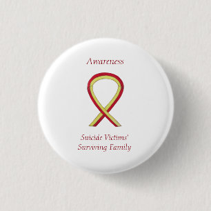 Zelfmoord Slachtoffers overlevende familierlintpen Ronde Button 3,2 Cm