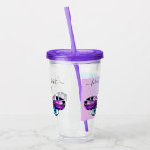 Zelfmoordbewust Butterfly Semicolon Acryl Drinkbeker (Links)