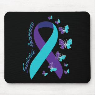 Zelfmoordbewust maken van ribbon Butterfly Muismat