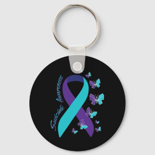 Zelfmoordbewust maken van ribbon Butterfly Sleutelhanger