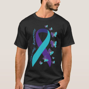 Zelfmoordbewust maken van ribbon Butterfly T-shirt