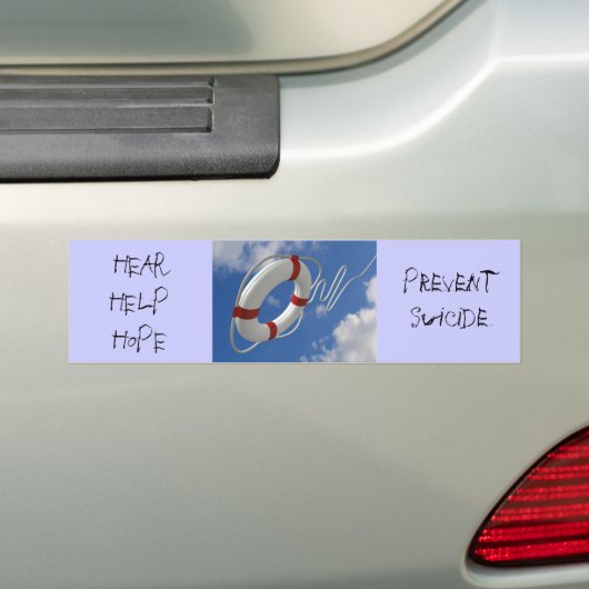 Zelfmoordbewustmaking en preventie Zelfmoord Bumpersticker (Op auto)