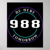 Zelfmoordbewustzijn 988 - Zelfmoordpreventie 1 Poster (Voorkant)