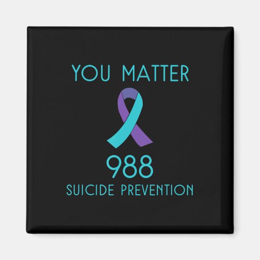 Zelfmoordbewustzijn - 988 - Zelfmoordpreventie 988 Magneet (Voorkant)