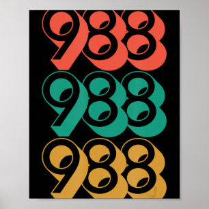 Zelfmoordbewustzijn - 988 - Zelfmoordpreventie 988 Poster