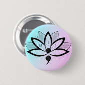 Zelfmoordbewustzijn Bloed Semicolon-Initialen Ronde Button 5,7 Cm (Voorkant /achterkant)