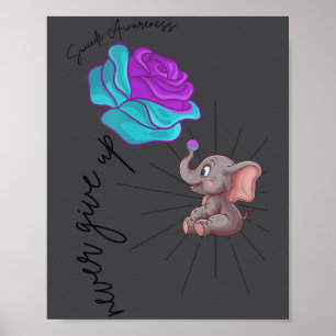 Zelfmoordbewustzijn Bloem Olifant Lint Grafisch Poster
