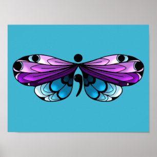 Zelfmoordbewustzijn Butterfly Semi-Colon Poster
