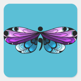 Zelfmoordbewustzijn Butterfly Semi-colon Sticker